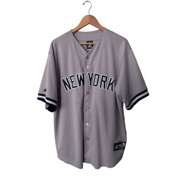 New York Yankees MLB Majestic Fans Baseball Button Front Jersey Size XL - Picture 1 of 8